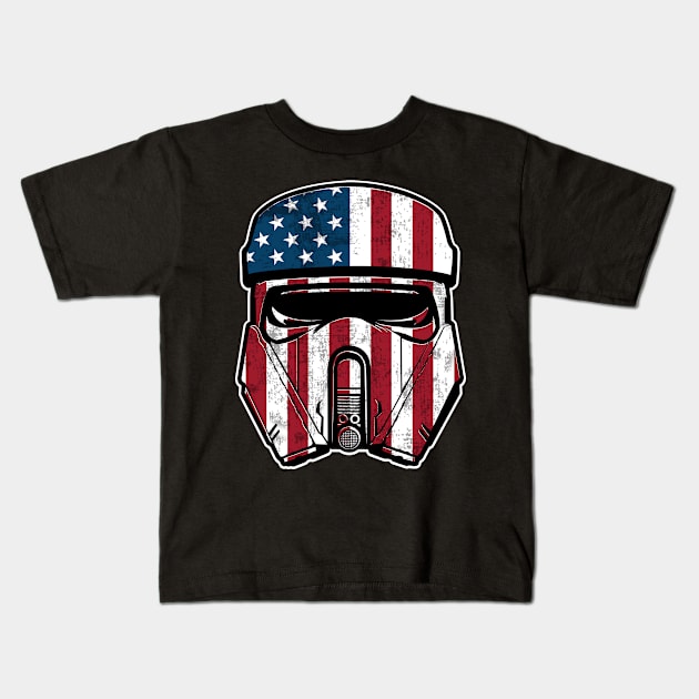 Patriot trooper V1 Kids T-Shirt by MatamorosGraphicDesign